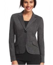 Cabi Ponte Knit Charcoal Gray Blazer 616 Jet Set 0 Office Career Professional