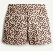 J.Crew , Gold Pink Animal Print Metallic Leopard Jacquard High Waist Shorts, 2