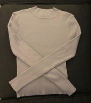 Forever 21 Grey ribbed mock neck sweater