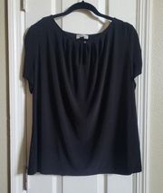 Tahari blouse top shirt womens 1x black