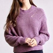 Elizabeth and James Purple Shimmer Crewneck Sweater XS