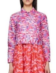 NWT Comme Des Garcon Girl Pink/Purple Camouflage Cropped Nylon Rain Jacket Sz LG