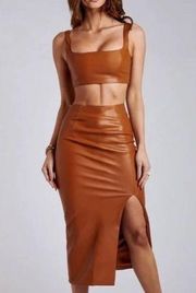 midi slit skirt