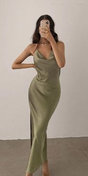 Princess Polly Alissa Midi Dress Green — NEW