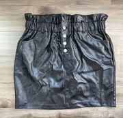 Haute Monde Faux Leather Paperbag Skirt