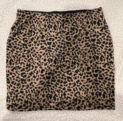 Leopard print San Souci mini skirt Brown & Black Size Small