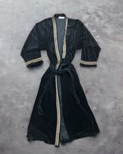 Vintage  Velvet Terry Cloth Robe