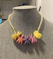 Vintage pastel petal necklace