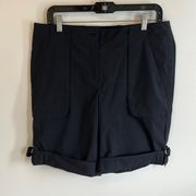 Theory Dryer Black Bermuda Shorts