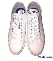 Bobbie Brooks Size 8 White Lace Up Canvas Sneakers NEW NWT