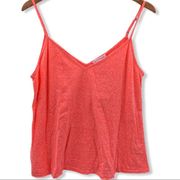 Socialite pink v neck tank large new