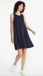 Lou & Grey | Navy Sleeveless Swingy Tank Dress SignatureSoft Material Medium