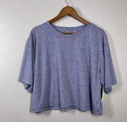 Zella Rito Cropped T-shirt Size XL Purple Pudding Short Sleeve Top Speck…