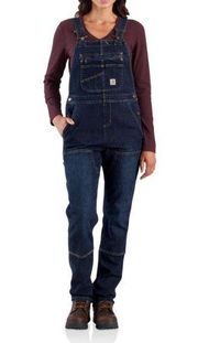 NWT  Women's Denim Double-Front Bib Overalls