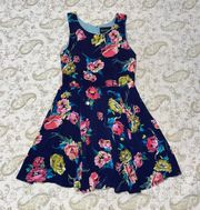 Navy Floral Dress