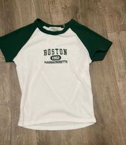 Green And White Boston Shirt