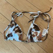 WeWoreWhat Cowhide Bikini Top