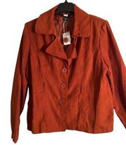 STUDIO 1940 Blazer Womens XL Long Sleeve Rustic Canyon Collar 3 Button Front NWT