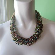 Coldwater Creek Glass Seed Bead Multi-Strand Necklace