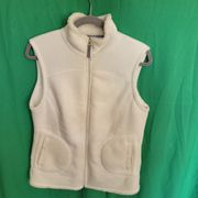 New York Laundry White Mockneck Fleece Sherpa Sleeveless Women's Vest Size Large