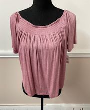 NWT  Blush Colored Off the Shoulder Blouse