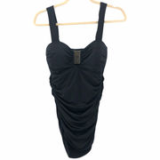 Jantzen (6) Black One Piece Swimsuit Thick Adjustable Strap Sweetheart Neckline