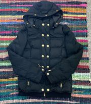 Down Black Puffer Coat Size Small