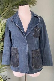 Marc Jacobs patchwork denim blazer