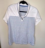 Nautica women’s striped collared shirt