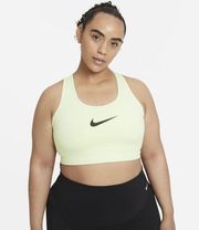 Nike Sports Bra NWT Plus Size Unpadded Compression Yellow Dri-Fit Women’s 3X