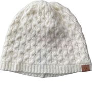 Frye Cable Knit Off White Beanie Hat One Size Acrylic Cream Casual