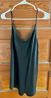 Black Satin Slip Dress