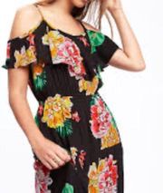 Old navy ruffled cold shoulder floral dress