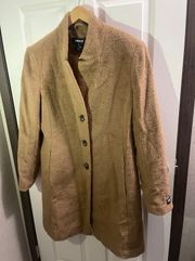 Women’s Sz 14 Single-Breasted Wool Blend Teddy Bear Look Coat. Retail $500