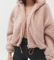 UO Pink Sherpa Coat