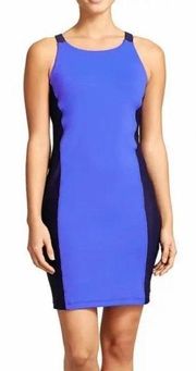 Athleta color block navy swim dress upf 50 size small