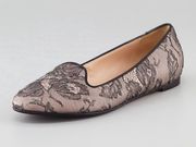 Valentino women’s Caviar Crystal Lace smoking slipper flats size IT 36.5 US 6.5