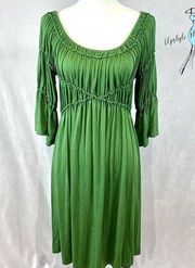 Max Edition Grecian style green midi dress size large