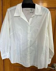 4/$25 White button down, White stag