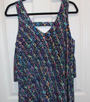 Multicolor Sleeveless Flowy Dress NWT size M Made in USA
