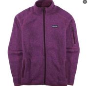 better sweater full zip purple ikat jacket S