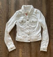 NWT white denim jacket- Size Xs