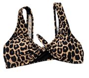 CABANA del Sol women's medium leopard bikini top