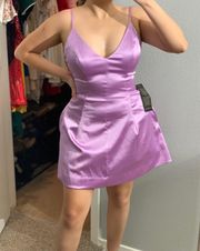 Lavender Silk Mini Dress