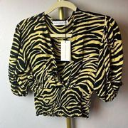 Faithfull the Brand Oma Top Amaia Zebra NWT Sz. 4