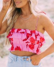 These Three Boutique Floral Crop Top