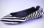 Dahlia Zebra Calf Hair Ballet Flats