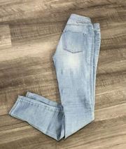 Decree High Rise Jegging Light Wash Skinny Jeans Sz 0 A14