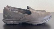 SKECHERS WOMENS SZ 7 BROWN SLIP ON LITE GOSTEP GOGAMAT CASUAL SHOES Leather