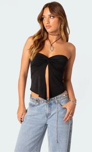 Twisted Split Front Tube Top